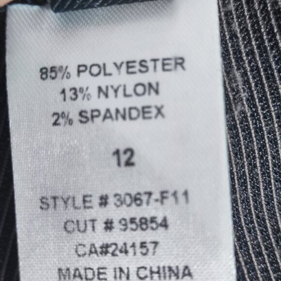 Abbie Mags corduroy pants women's size 12 brown stripes pattern straight leg - Picture 6 of 12